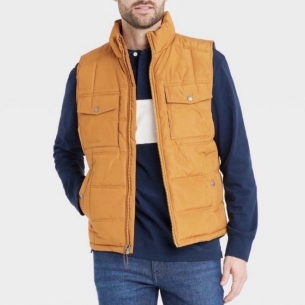 Goodfellow & Co. Men's Mid Weight Full Zip Quilted Puffer Vest-Size M